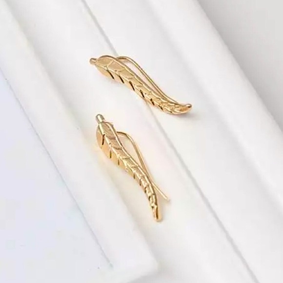 🔵𝟲𝟱%𝗢𝗙𝗙 𝗯𝘂𝗻𝗱𝗹𝗲𝘀 𝟯+🔵 NEW Leaf Classic Floral Climber Earrings - Picture 5 of 10